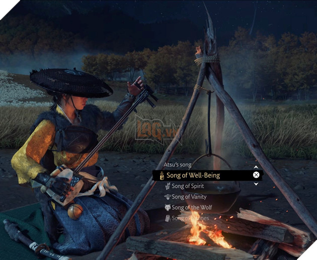 Nha Phat Trien Ghost Of Yotei He Lo Nhung Loi Ich Cua Hoat Dong Cam Trai 4 Chơi đàn khi đang cắm trại