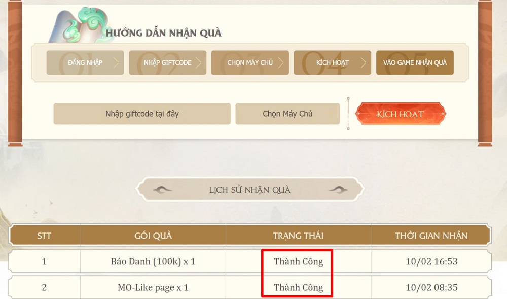 Tặng 1001 giftcode Cửu Âm Chân Kinh 2D Mobile và chọn võ học cho tân thủ giftcode cack2dmobile 4