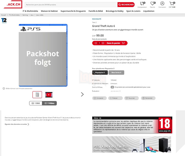 GTA 6 Bất Ngờ Được Niêm Yết Giá Hơn 100USD Cho Phiên Bản PS5 3