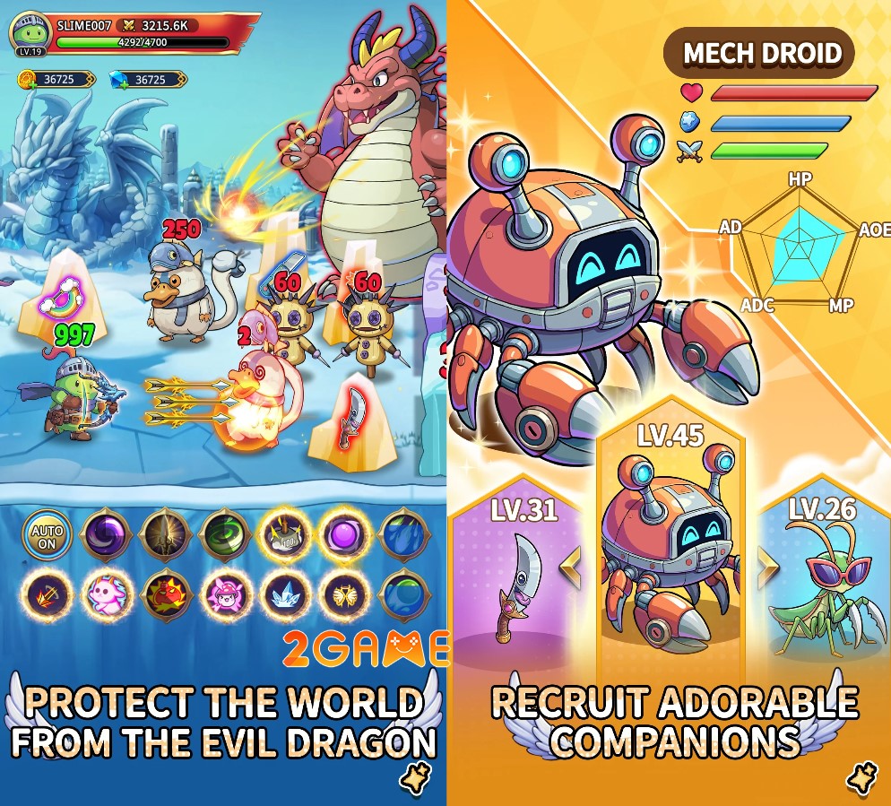 game Idle RPG mở rương Go Slime