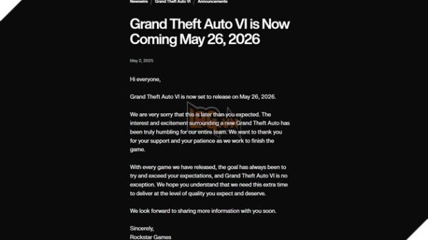[Raybet] Rockstar Games Dời Ngày Ra Mắt GTA VI, Devolver Digital Khẳng Định Sẵn Sàng Đối Đầu gta 6 delayed pgjm