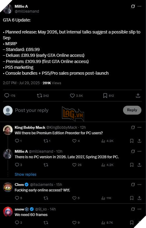 Leaker GTA 6 Tiet Lo Muc Gia Du Kien Cua Ba Phien Ban Tro Choi, Co The Bi Tri Hoan Den Thang 9 2 Leaker GTA 6 Tiết Lộ Mức Giá Dự Kiến Của Ba Phiên Bản Trò Chơi, Có Thể Bị Trì Hoãn Đến Tháng 9 2