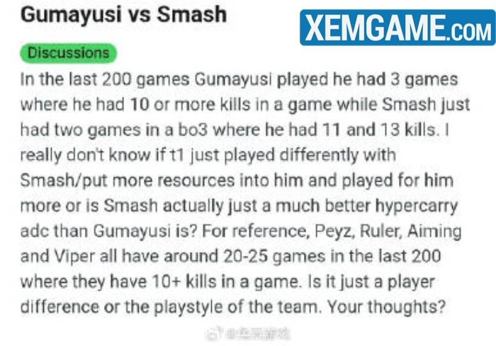 gumayusi-smasg So sánh Gumayusi vs Smash, phát hiện thông số bất ngờ về lối chơi của T1 gumayusi smasg