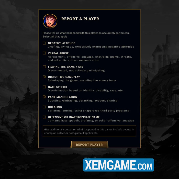 gupfrnyxaaadov1 LMHT ra mắt thêm đề mục “Thao Túng Xếp Hạng” trong tính năng Tố Cáo