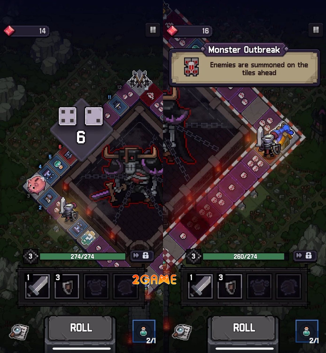 Heroll: Roguelike RPG – Thế giới xúc xắc kỳ lạ và hỗn loạn heroll mobile 4