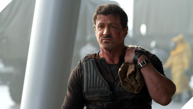 Hình ảnh về sao nam hành động Sylvester Stallone trong phim The Expendables.
