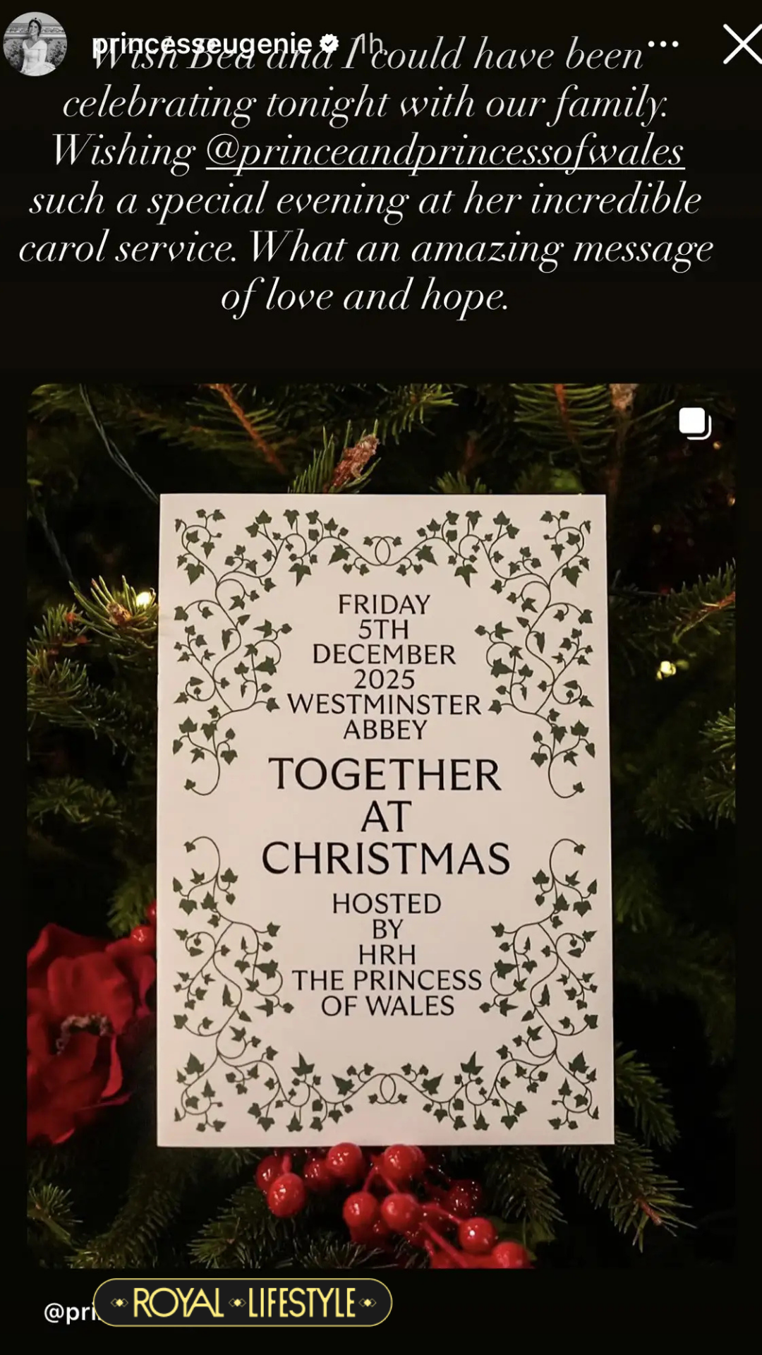 Vắng mặt tại tiệc Giáng sinh của chị dâu Kate, Công chúa Eugenie nhắn nhủ một câu khiến ai cũng ấm lòng giữa Vắng mặt tại tiệc Giáng sinh của chị dâu Kate, Công chúa Eugenie nhắn nhủ một câu khiến ai cũng ấm lòng giữa