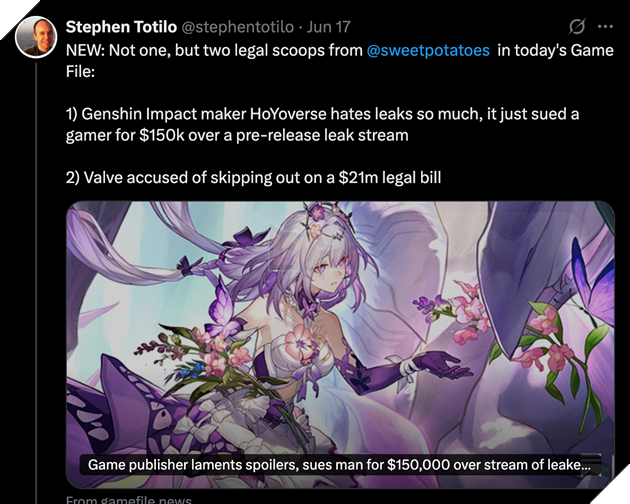 Game Thu Honkai: Star Rail Bi Kien 150 Nghin Do La Vi Tiet Lo Nhan Vat Chua Ra Mat 2 Hoyoverse đã khởi kiện một game thủ Honkai Star Rail