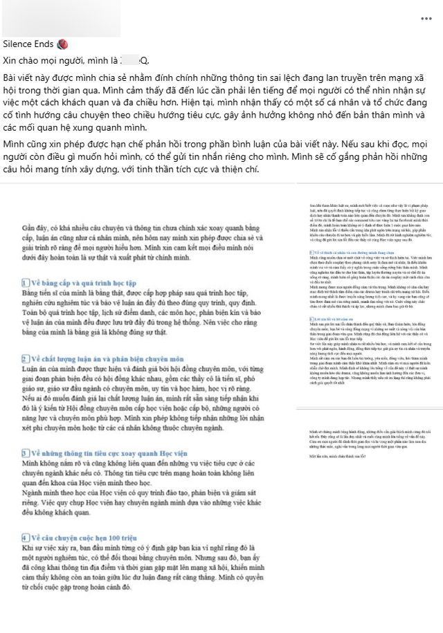 Bài đăng đính chính của Z.Q nhưng không đi thẳng vào vấn đề