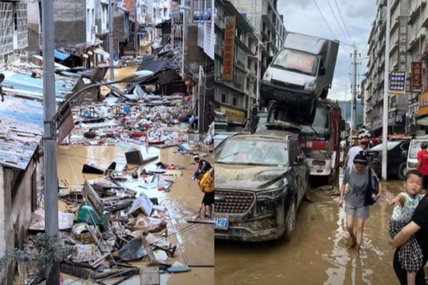 Những hình ảnh khó tin tại Trung Quốc sau trận lũ lịch sử: Khắp nơi bị nhấn chìm trong bùn đất, 6 người thiệt mạng- Ảnh 5. Những hình ảnh khó tin tại Trung Quốc sau trận lũ lịch sử: Khắp nơi bị nhấn chìm trong bùn đất, 6 người thiệt mạng- Ảnh 5.