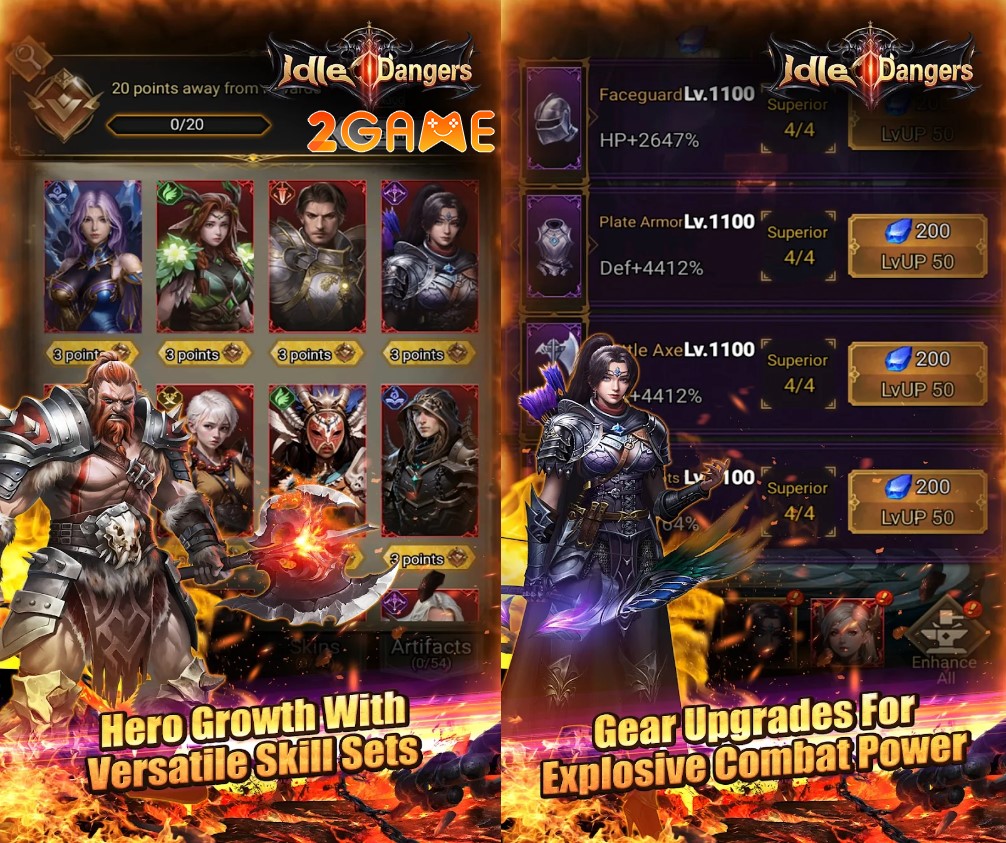 Idle Dangers – Khám phá và chinh phục thế giới Dark Fantasy idle dangers 2