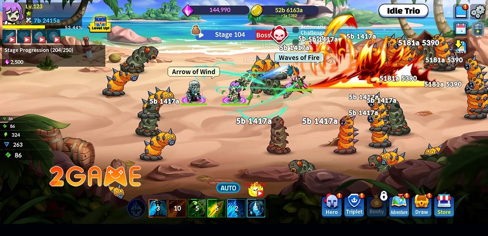 Idle Trio – Game nhập vai nhàn rỗi đơn giản và gây nghiện idletriomobile 2