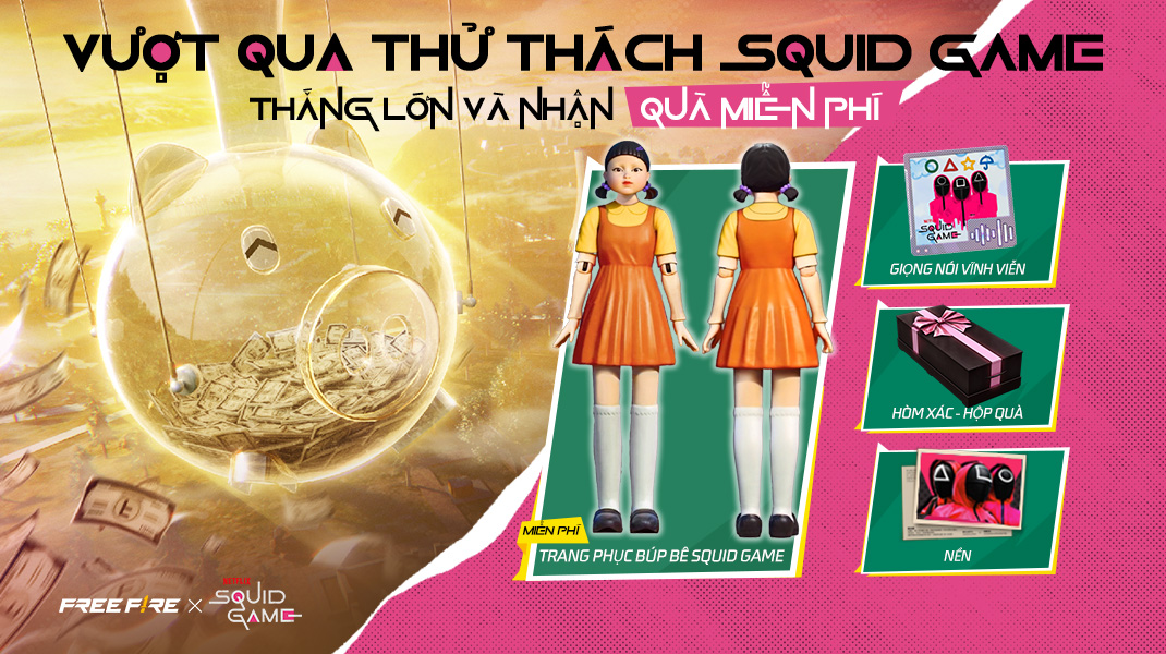 Free Fire tái hiện thế giới sinh tồn của Squid Game, game thủ được lợi lớn- Ảnh 4.