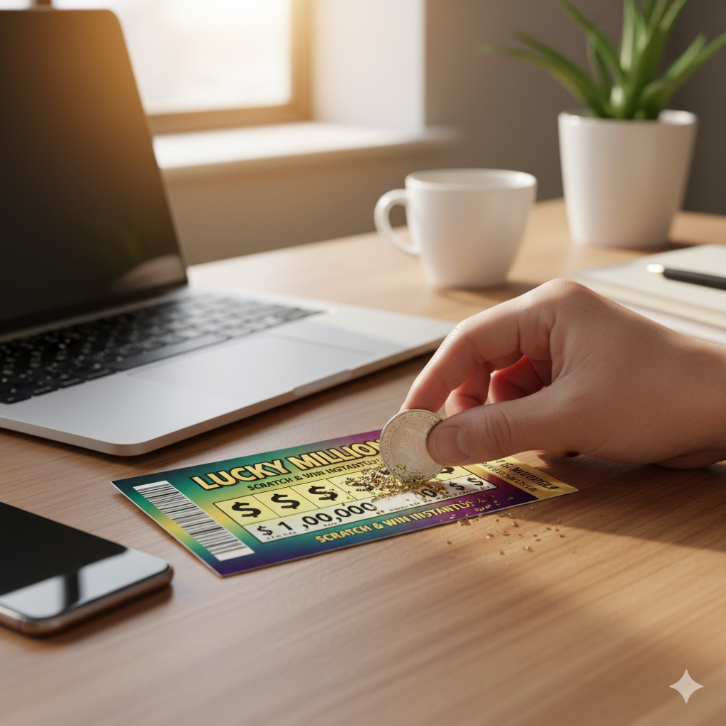 Cào vé số cho vui, cô gái trúng luôn giải độc đắc, phải nghỉ làm một ngày để bình tĩnh- Ảnh 2.