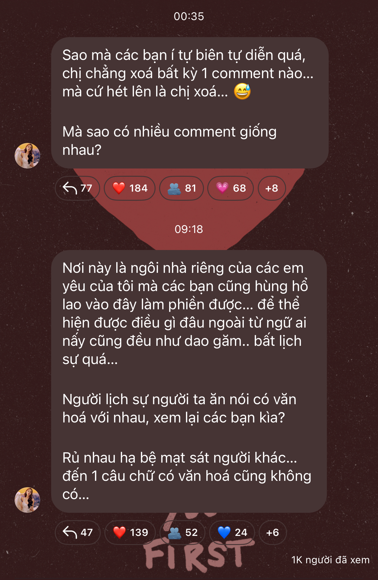 Phạm Quỳnh Anh tắt bình luận, ẩn ý ai đó