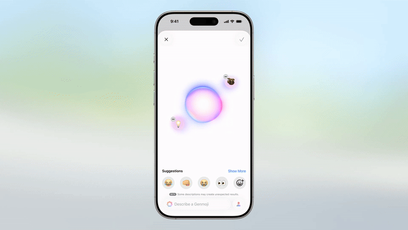Các cải tiến của Genmoji mang đến cho người dùng nhiều cách thể hiện bản thân hơn với tùy chọn lồng ghép và kết hợp biểu tượng cảm xúc với các mô tả để tạo ra biểu tượng mới