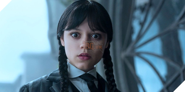 Hình ảnh về nữ diễn viên Jenna Ortega trong phim Wednesday.