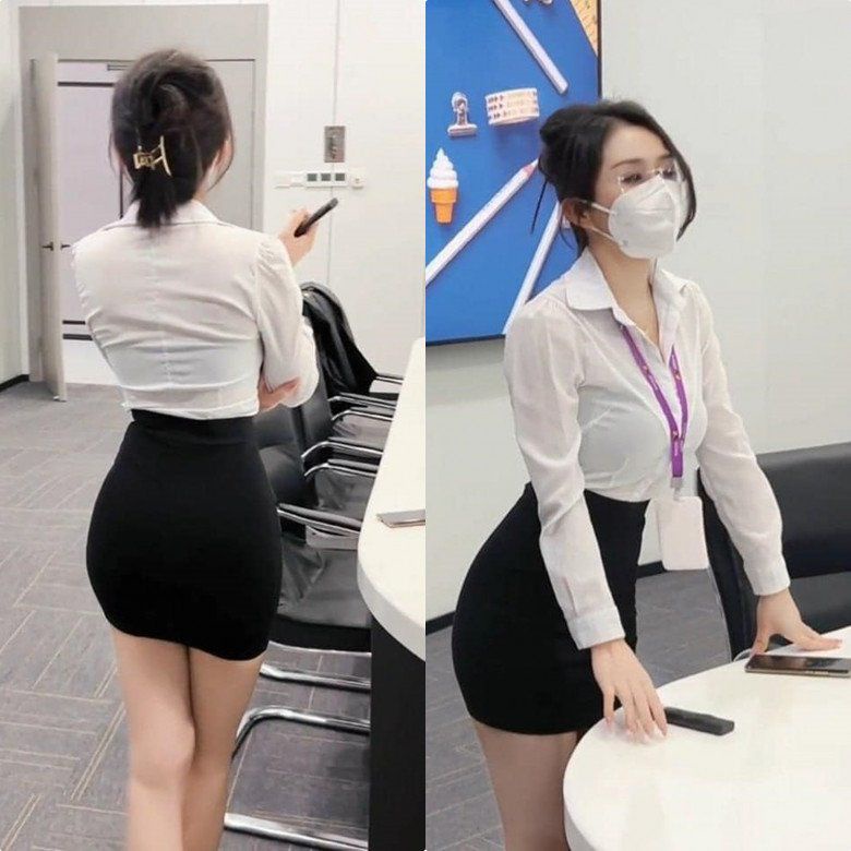 Nữ thư ký gây sốt mạng xã hội với phong cách thời trang vừa đẹp và cuốn hút jl2ydvj