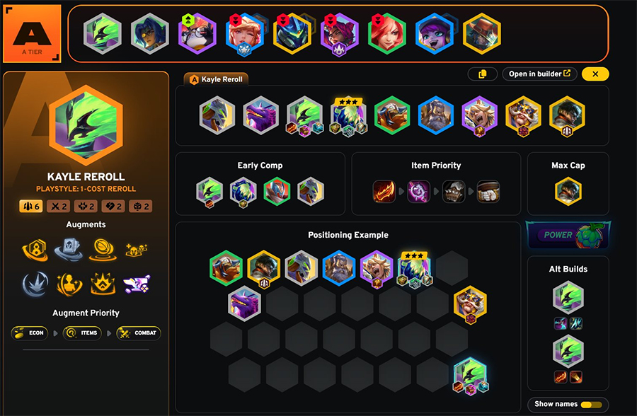 Đội hình Bóng Ma Kayle mạnh nhất DTCL mùa 15 kayle reroll