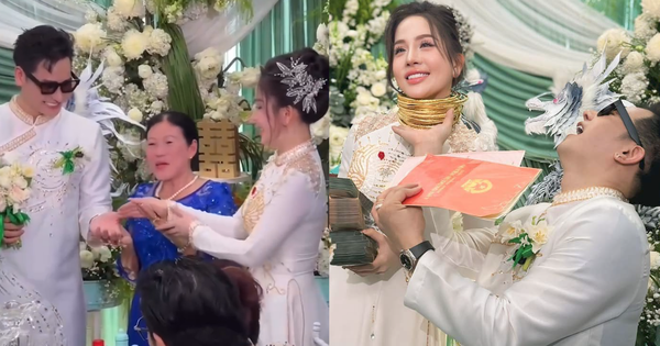 Sính lễ cực khủng trong lễ vu quy sao nam Vbiz: Vàng đeo trĩu cổ, cầm sổ đỏ và cả xấp tiền mặt trên tay! key phong xanh chuyen canh trong chuong trinh tin tuc thoi su01052010still254 17415100464301287333040 0 0 1005 1920 crop 1741510083333345557651png