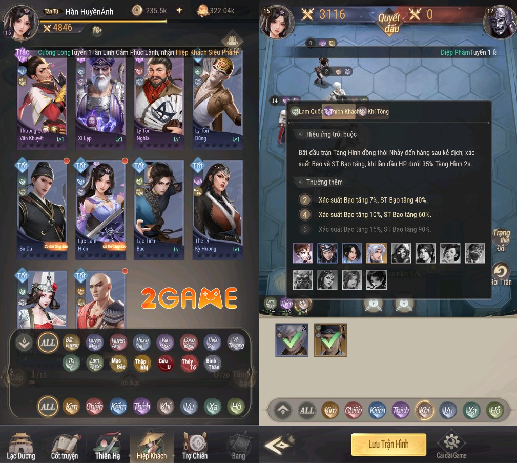 Lối chơi auto battler của Kiếm Khách Phong Vân sẽ khiến game thủ say mê trải nghiệm kiem khach phong van 3