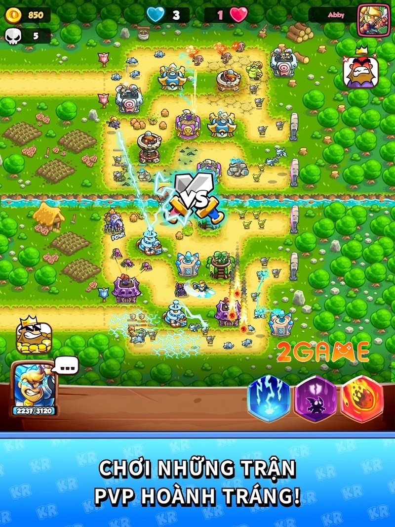 Kingdom Rush Battles – Đỉnh cao chiến thuật PvP trong thế giới thủ thành kingdomrushbattles 1