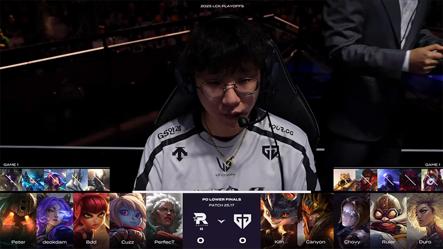 Kết quả GEN vs KT chung kết nhánh thua LCK 2025 kt gen 279 1