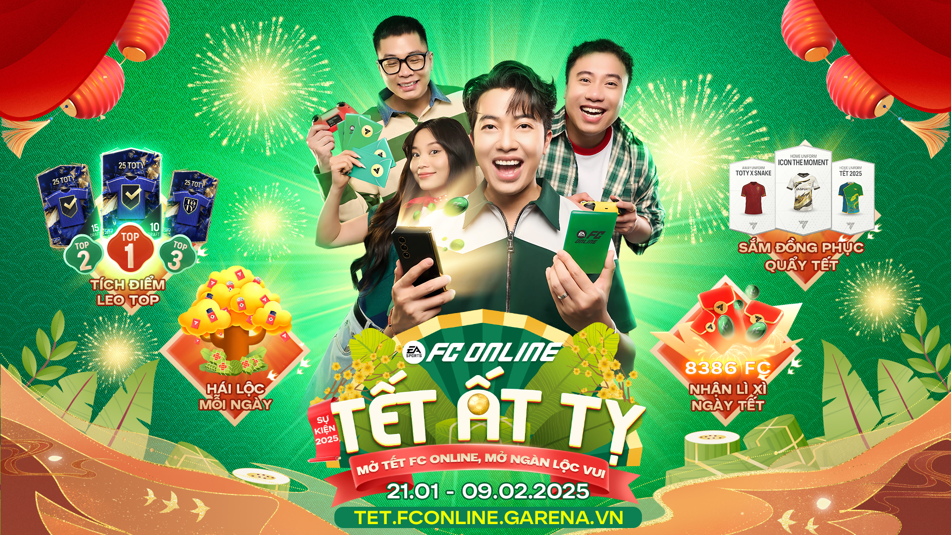 FC Online chơi lớn Tết này: Tặng lì xì FC khủng dành cho người chơi từ mùng 1 đến mùng 5 Tết- Ảnh 3. FC Online chơi lớn Tết này: Tặng lì xì FC khủng dành cho người chơi từ mùng 1 đến mùng 5 Tết- Ảnh 3.