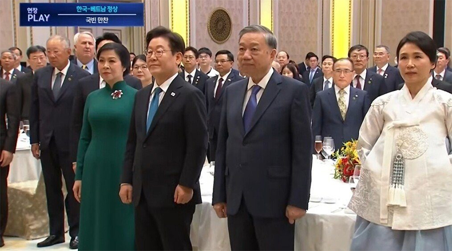 Lazyfeel tham dự tiệc chiêu đãi cấp nhà nước cùng tổng bí thư Tô Lâm tại Hàn Quốc lazyfeel 128 2