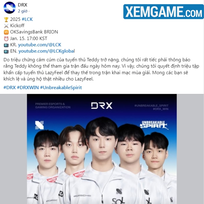 Ngạo nghễ Việt Nam, LazyFeel trở thành ngoại binh đầu tiên đánh chính ở LCK lazyfeel danh chinh lck