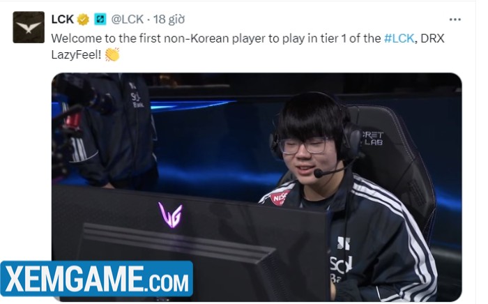 LMHT: LazyFeel tỏa sáng rực rỡ, HLV DRX khen hết lời và cộng đồng fan bùng nổ lazyfeel debut lck