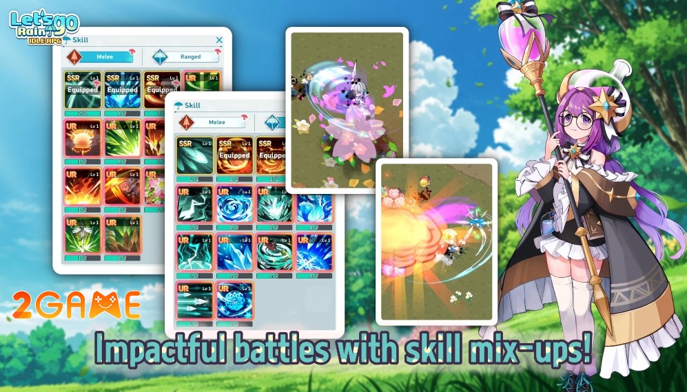 Let’s Go Rain Cute Idle RPG là tựa game nhập vai nhàn rỗi