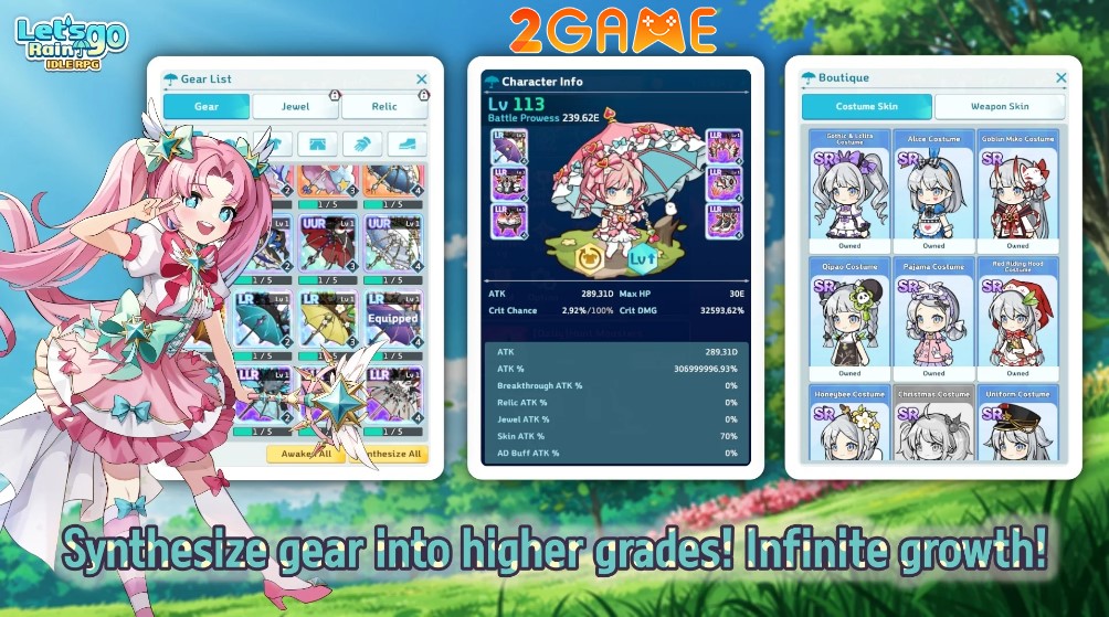 Let’s Go Rain Cute Idle RPG – Game nhàn rỗi có cốt truyện siêu dễ thương lets go rain 3