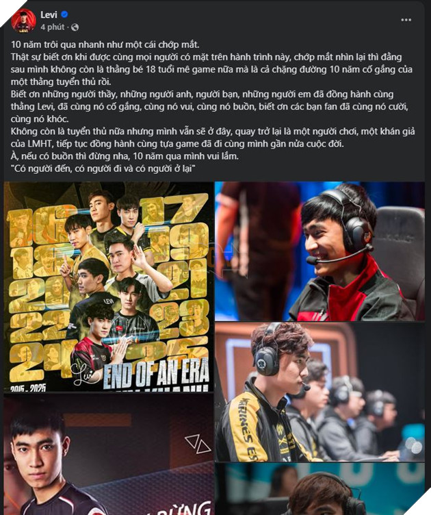 LMHT: Đội Trưởng GAM Esports, Người Đi Rừng Levi Chính Thức Giải Nghệ 3