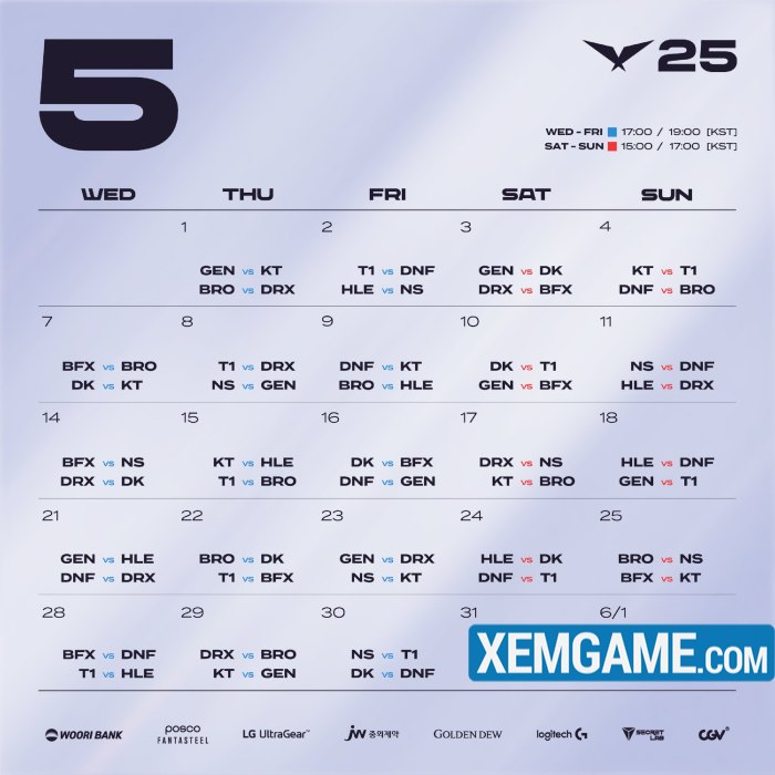 LCK 2025 công bố lịch thi đấu, T1 lộ đội hình nhưng fan vẫn nghi ngờ lich dau lck 2025 1