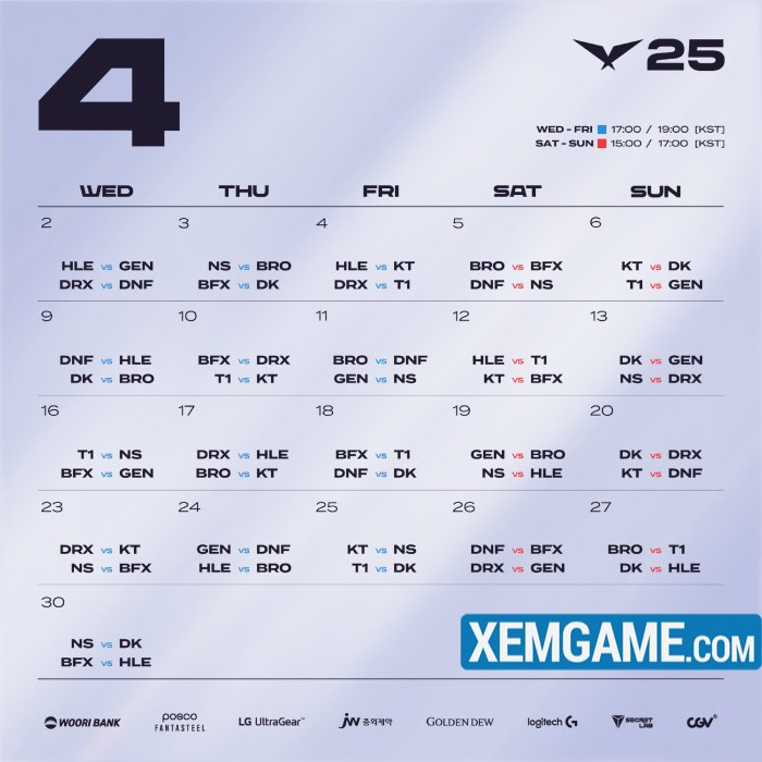 LCK 2025 công bố lịch thi đấu, T1 lộ đội hình nhưng fan vẫn nghi ngờ lich dau lck 2025