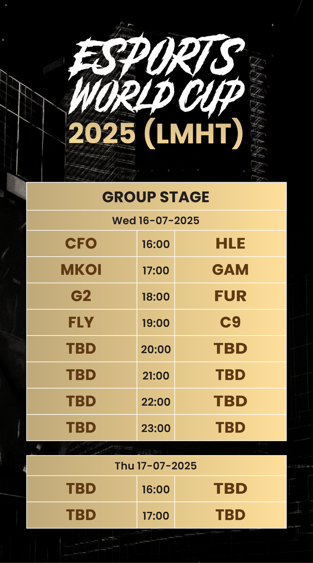 Lịch thi đấu EWC 2025 môn LMHT mới nhất: Chờ đợi những Lịch thi đấu EWC 2025 môn LMHT mới nhất: Chờ đợi những