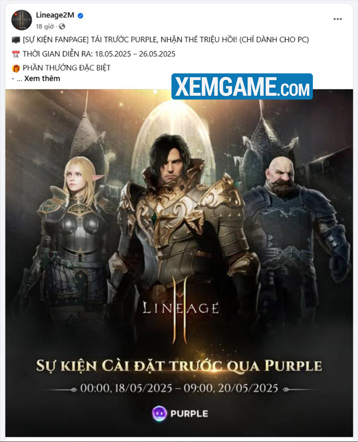 Cộng đồng háo hức đón chờ ngày ra mắt Lineage2M lineage 2m 3 1