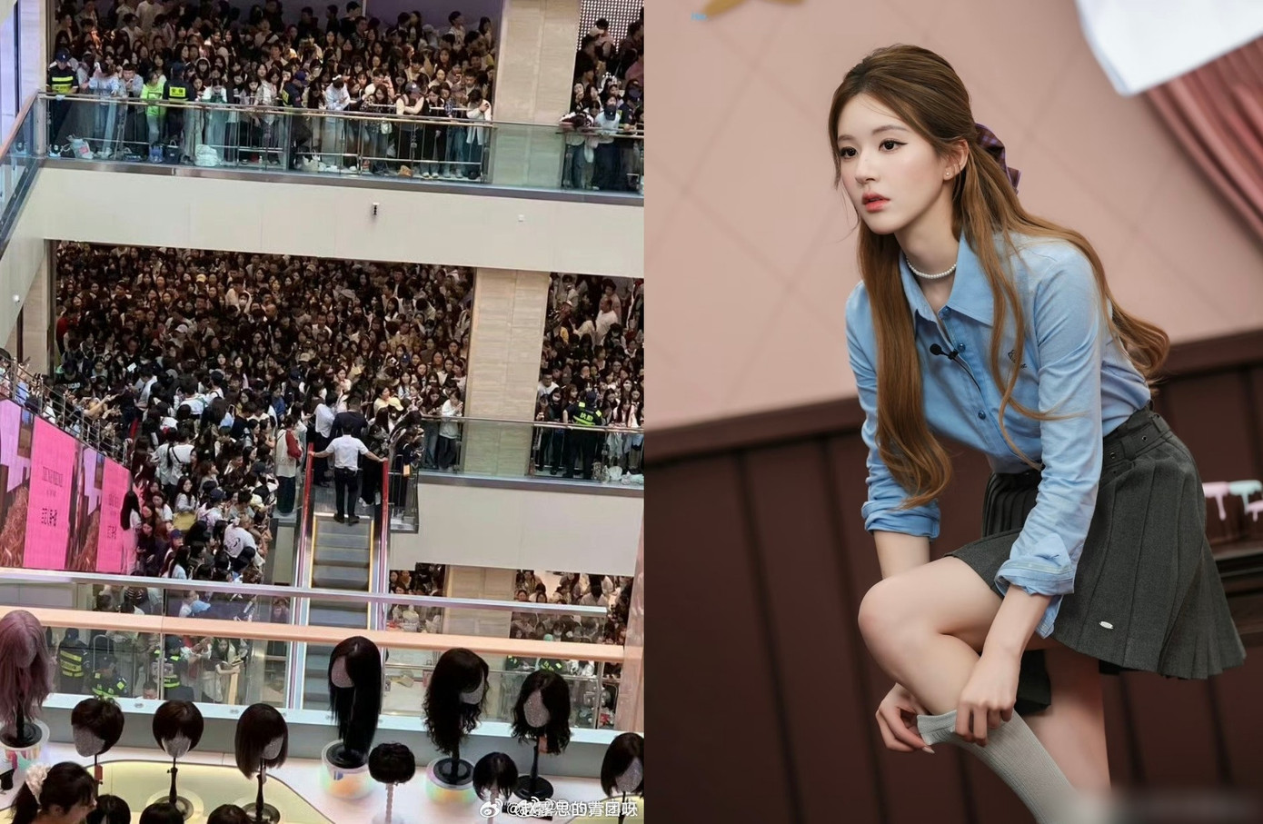 Hàng chục nghìn người đứng chật kín 9 tầng lầu để gặp Triệu Lộ Tư- Ảnh 1.