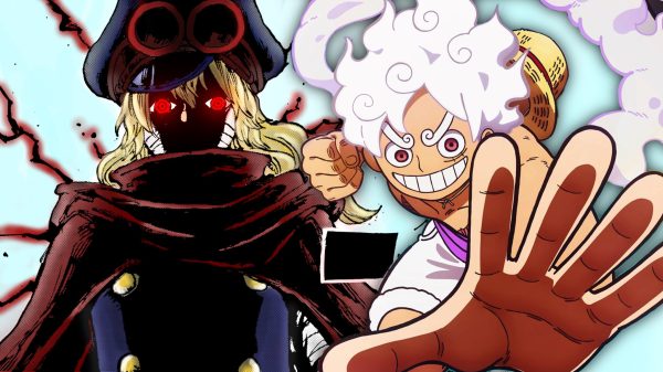 Dự Đoán Spoiler Chap 1153 One Piece: Chìa Khóa Đánh Bại Kỵ Sĩ Thần luffy in gear five with gunko being possessed by imu in one piece hmxnjpg 1