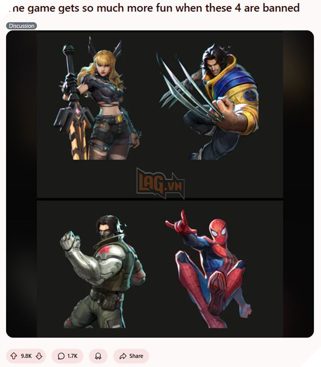 Cộng Đồng Marvel Rivals Kêu Gọi Mặc Định Cấm 4 Siêu Anh Hùng Để Có Trải Nghiệm Tốt Hơn 2