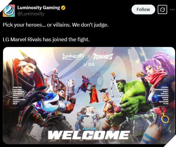 To Chuc Esports Luminosity Coi Marvel Rivals La Mot Trong Nhung Tua Game Esports Hang Dau Trong Tuong Lai Marvel Rivals