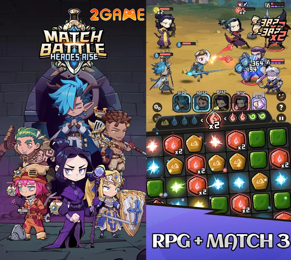 match-battle-heroes-rise-2 game nhập vai match-3 Match Battle: Heroes Rise