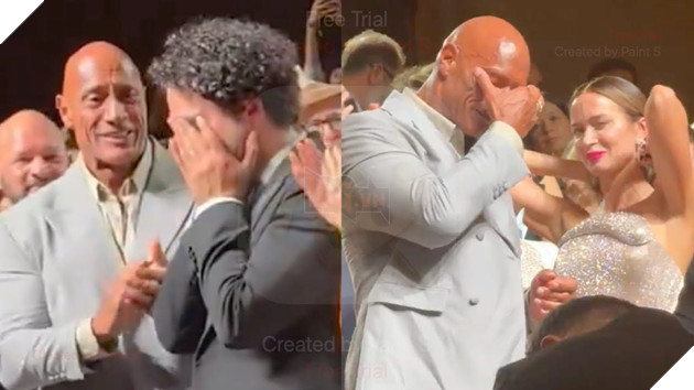 Diễn viên Dwayne Johnson bật khóc tại buổi chiếu phim The Smashing Machine