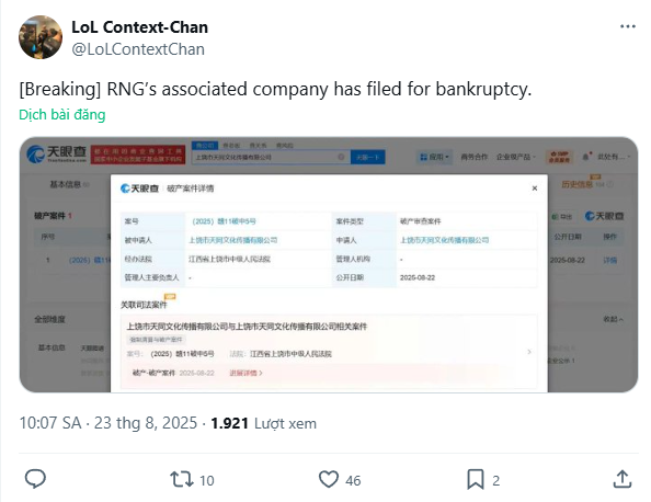 Truyền thông LPL bất ngờ thông báo