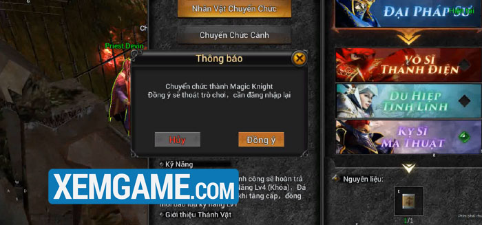 Mẹo chuyển class trong MU Lục Địa VNG  trong đơn giản trong một nốt nhạc mu 4