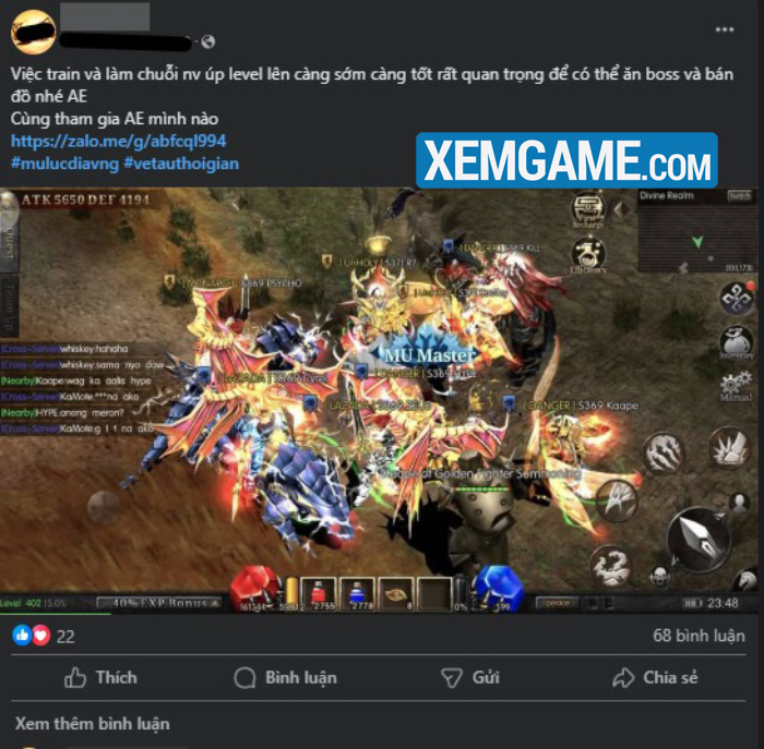 MU Lục Địa VNG chơi lớn, tặng triệu quà giá trị cho các Guild khi thành lập mu luc dia vng 3 4