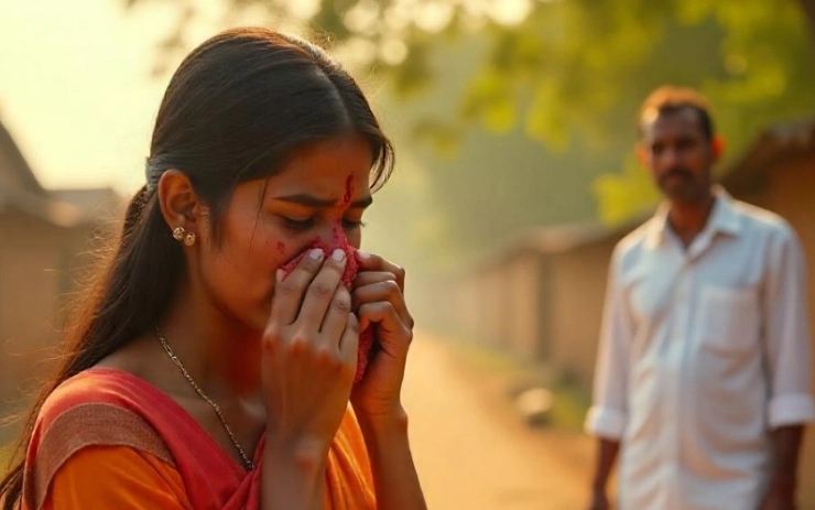 Bị bắt quả tang ngoại tình, vợ bị chồng cắn đứt mũi