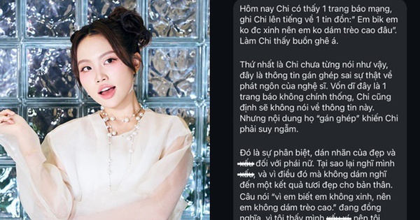 Phương Mỹ Chi lên tiếng trước phát ngôn: "Em biết em không được xinh nên em không dám trèo cao đâu" 29 Phương Mỹ Chi lên tiếng trước phát ngôn: "Em biết em không được xinh nên em không dám trèo cao đâu" page 1755750906353408786877 7 0 407 640 crop 17557514178552131376516 1755770440276 17557704408581973403041 0 0 652 1245 crop 1755770520640131142910jpg