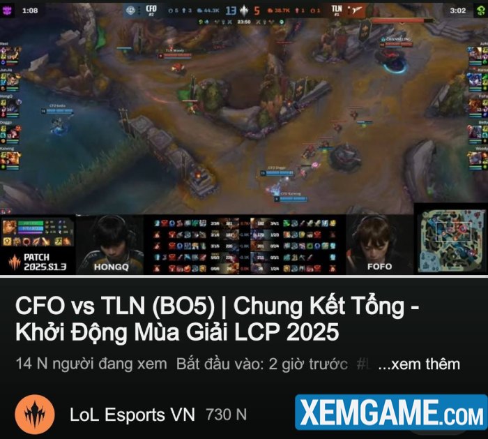 LCP 2025: Fan Việt Nam “gánh” mạnh lượt xem, trận Chung kết tổng mất tích peak view lcp 2025 2